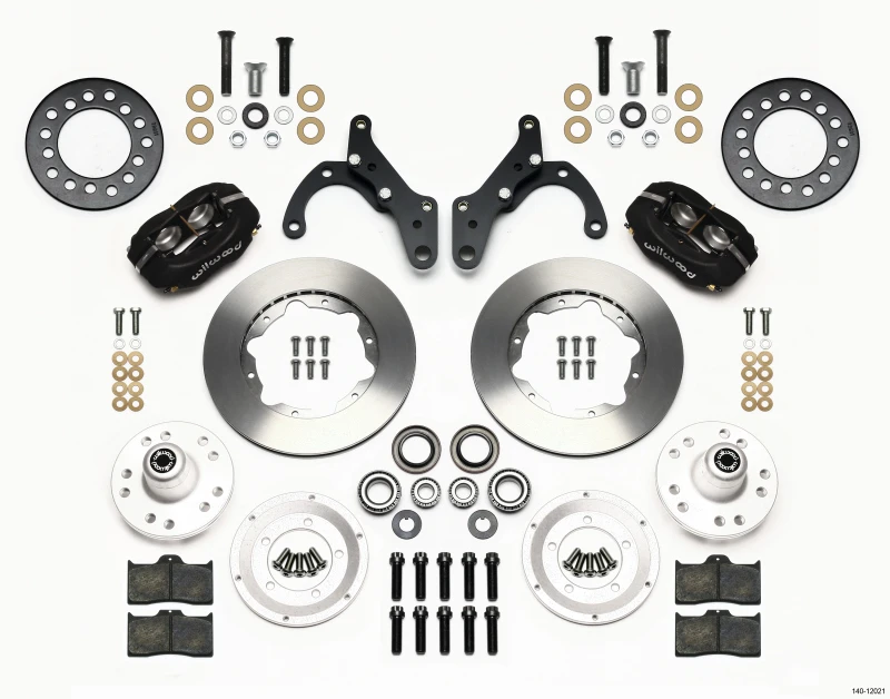 Wilwood Forged Dynalite Vorderes Kit 11,00 Zoll 65-68 Chevy Impala -Trommelachse