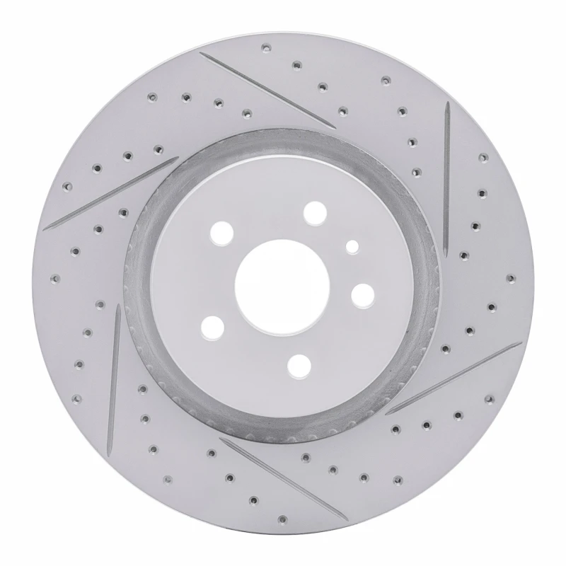 DFC 15-21 Ford Edge Front Right Drilled & Slotted Geoperformance Rotor