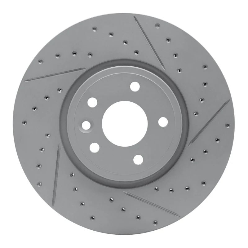 DFC 17-19 Jaguar Xe Front Right Drilled & Slotted Geoperformance Rotor