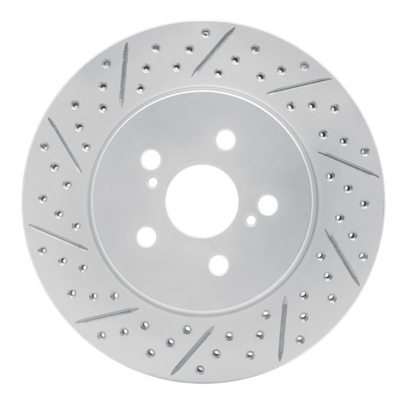 DFC 19-26 Toyota Prius Prime Front Left Drilled & Slotted Geoperformance Rotor
