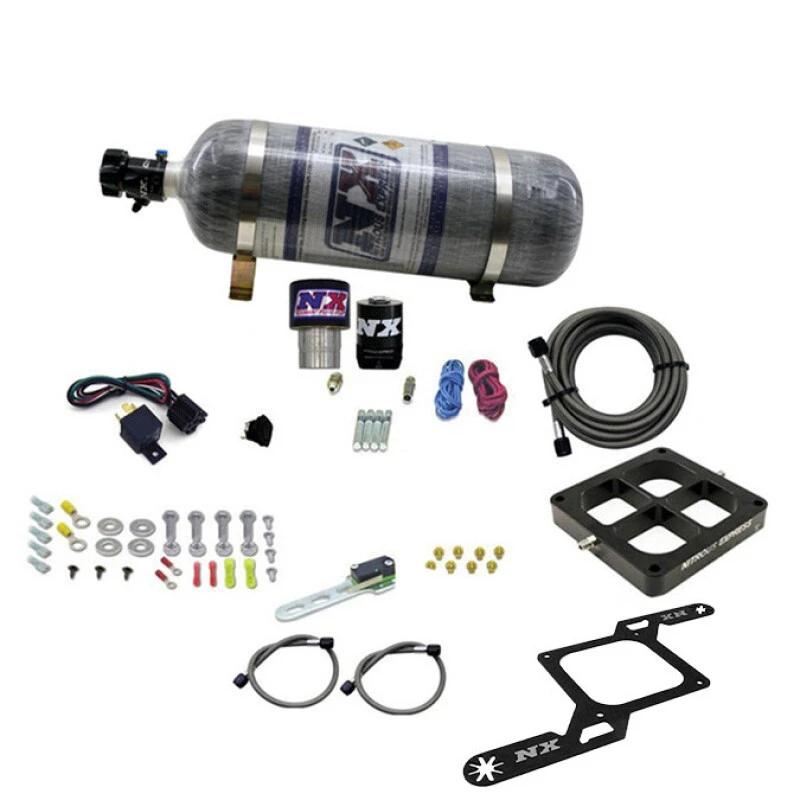 Nitrous Express Single Entry Crossbar RNC .178 4500 Flange Nitrous Kit (250-650HP) w/Comp Bottle