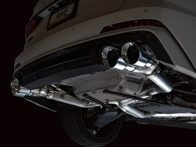 AWE Tuning 19-23 Audi C8 S6/S7 2.9T V6 AWD Track Edition Auspuff - Chrom Silber Spitzen