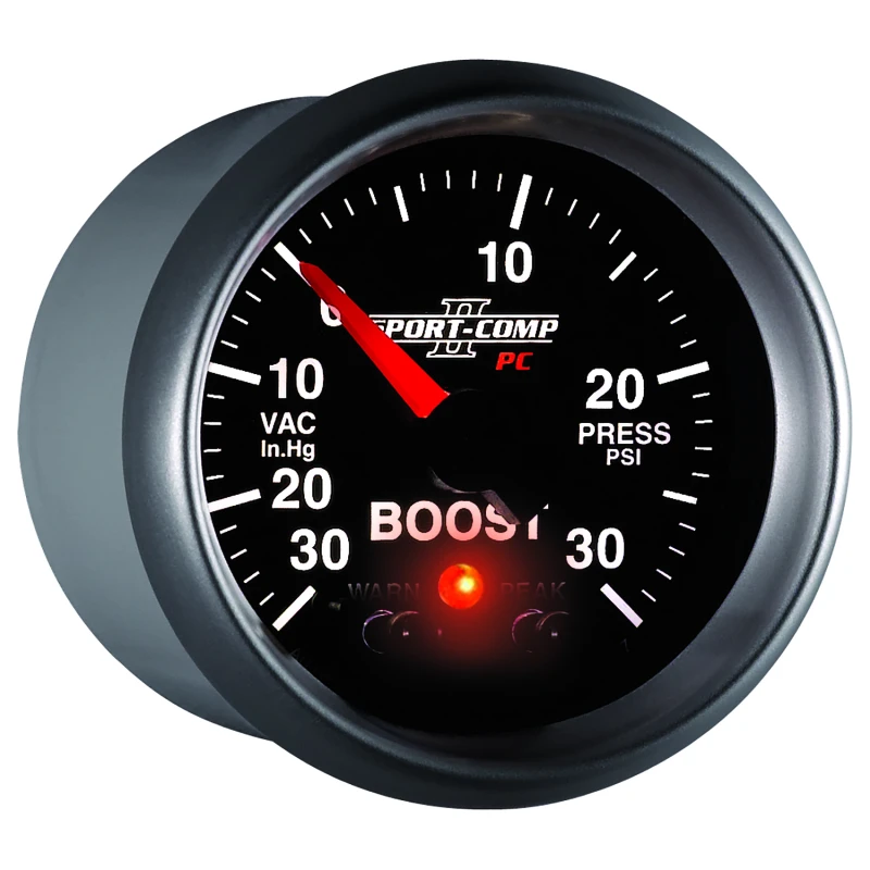 Autometer Sport-Comp II 52mm 30 IN HG / 30 PSI Electronic Boost/Vacuum Gauge