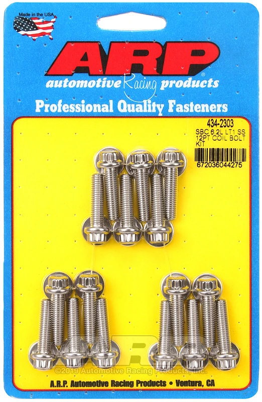 ARP Ignition Coil 12pt Stainless Steel Bolt Kit for Chevy LT1 6.2L