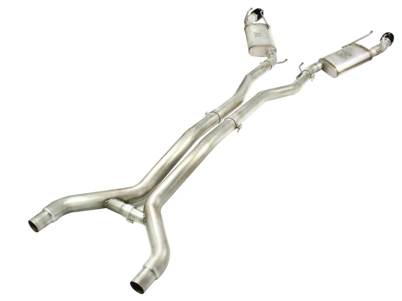 aFe MACHForce XP Auspuff 3 Zoll Edelstahl CB/10-13 Chevy Camaro V8-6.2L (td) (Glanz-Schwarz-Spitze)