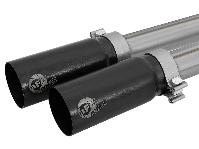 aFe Rebel Series 3in auf 2,5in 409 SS Kat-Back Auspuffanlage mit schwarzen Endrohren 09-18 GM Silverado/Sierra 5,4L