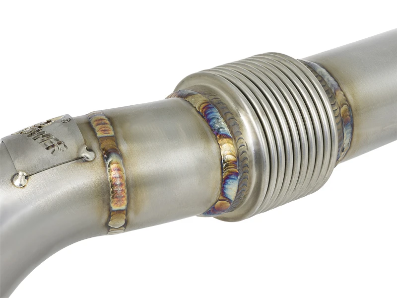 aFe Twisted Steel Header Up-Pipe 08-10 Ford Diesel LKW V8-6,4L (td)