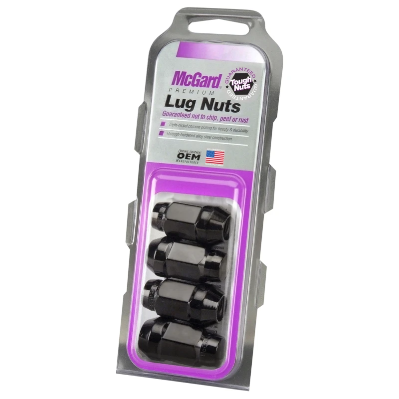 McGard Sechskantschraube (Kegelsitz-Bulge-Stil) M12X1,5 / 3/4 Sechskant / 1,45 Zoll Länge (4er-Pack) - Schwarz