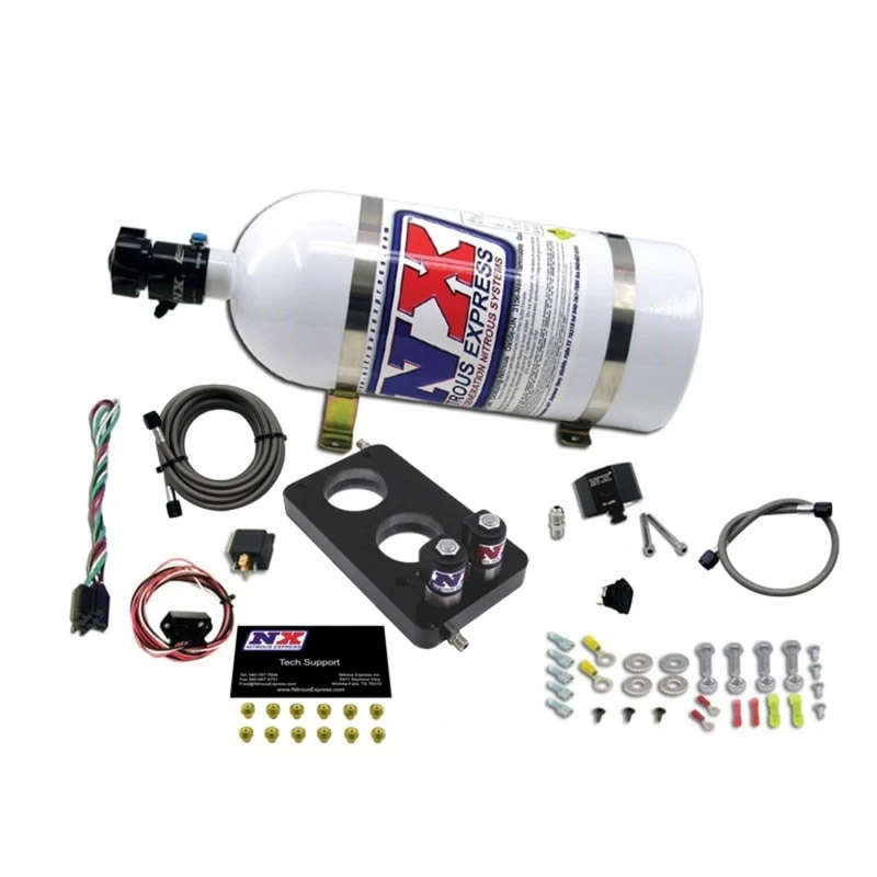 Nitrous Express 05-10 Ford Mustang 4.6L 3 Ventil Nitrous Platte Kit (50-150PS) mit 10lb Flasche