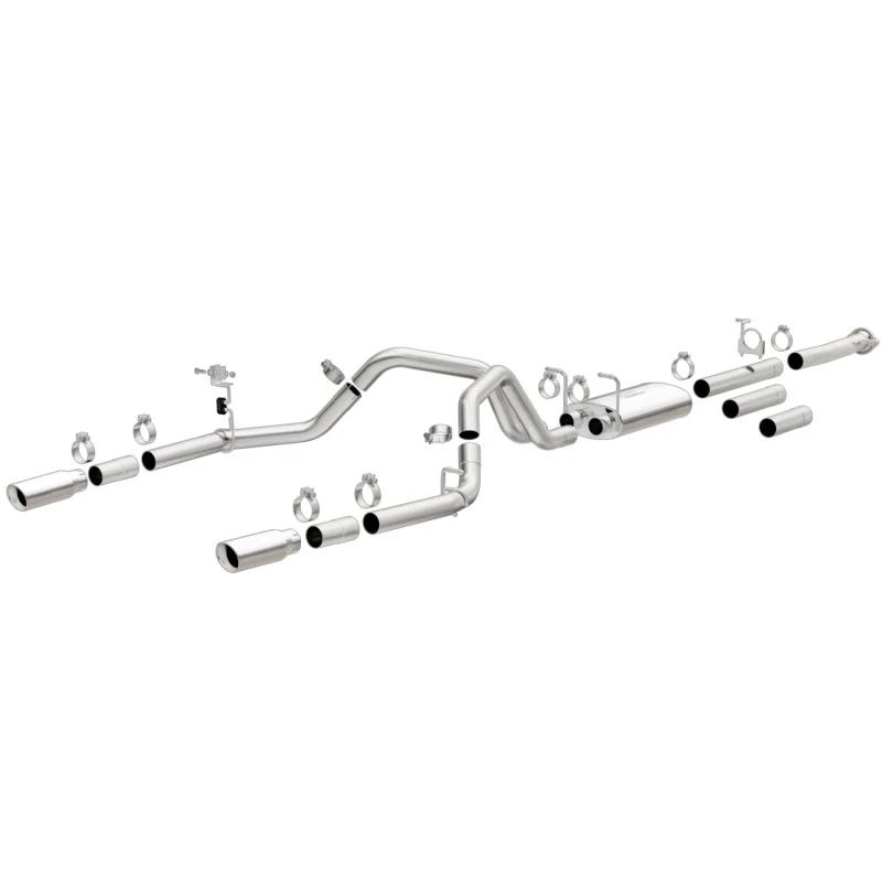 MagnaFlow Edelstahl-Kat-Back-Abgasanlage 2015 Chevy Silverado 2500HD 6.0L Dual Split Rear Exit 4in