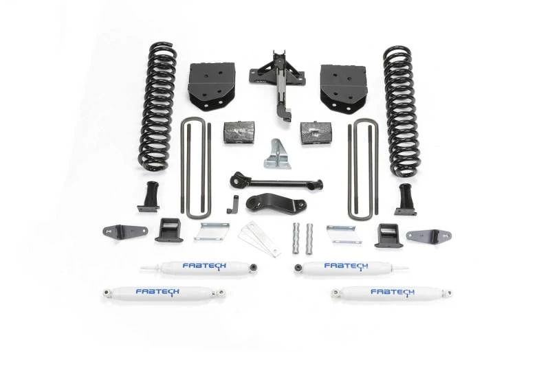 Fabtech 08-10 Ford F450/550 4WD 6-Zoll-Basis-System mit Perf.-Stoßdämpfern