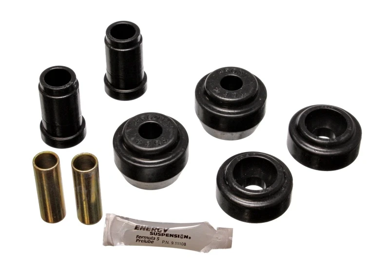 Energy Suspension 81-90 Dodge/Chrysler/Plymount Schwarzes Set für untere und obere Kontrollarm-Buchsen vorne
