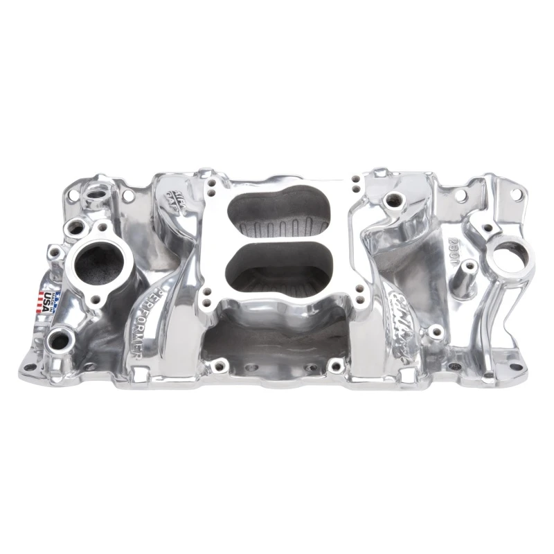 Edelbrock SBC Perf Air Gap Ansaugkrümmer Poliert