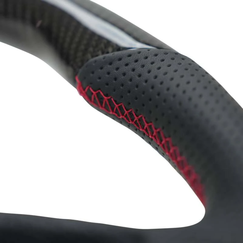 NRG 12-23 Toyota Tacoma OEM Plus Carbon Fiber Steering Wheel w/ Red Stitch & Red Center Mark