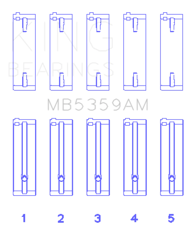 King Engine Bearings Mazda FE 2.0L Main Bearing Set