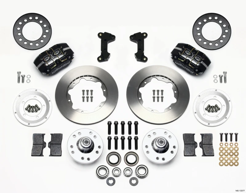 Wilwood Dynapro Dust-Boot Vorderrad-Kit 11,00 Zoll 74-80 Pinto/Mustang II Disc-Spindel nur