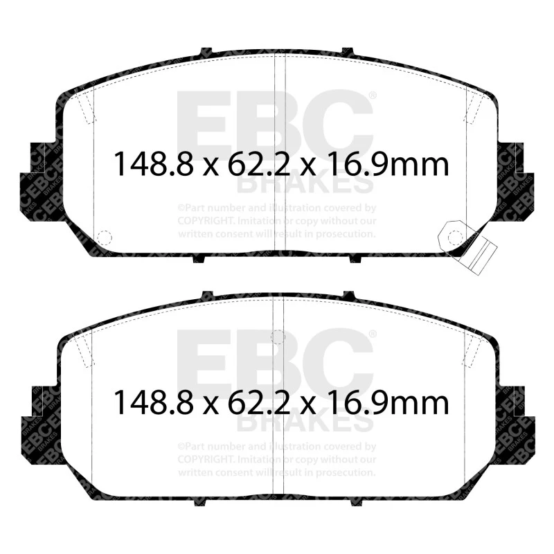 EBC 16+ Acura ILX 2.4 Redstuff Front Brake Pads