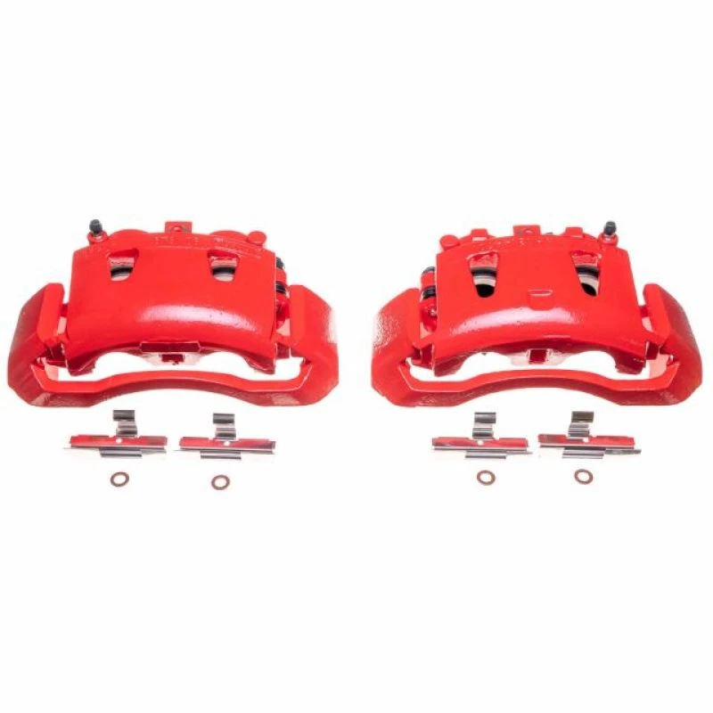 powerstop_S4744-67944da66395c Power Stop 98-02 Dodge Ram 2500 Van Front Red Calipers w/Brackets - Pair