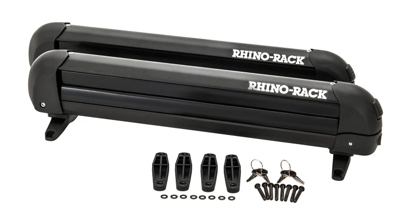 Rhino-Rack Universal Ski/Snowboard-Träger - passt für 4 Paar Ski oder 2 Snowboards - Schwarz