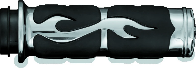 Kuryakyn ISO Flame Grips Metric Chrome