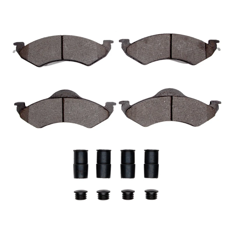 DFC 98-99 Dodge Dakota 4WD Front 5000 Advanced Semi Metallic Brake Pads and Hardware Kit