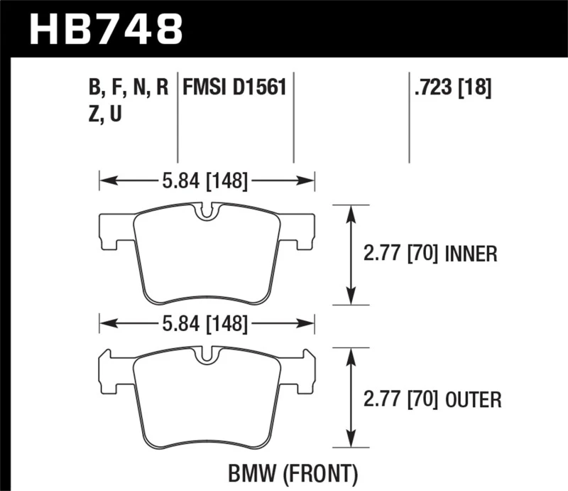 Hawk 13-14 BMW 328i/328i xDrive / 2014 428i/428i xDrive HPS 5.0 Vordere Bremse