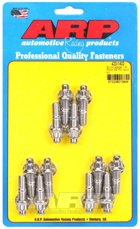 ARP Buick Stage II & Prod Edelstahl Krümmer-Stehbolzen Kit