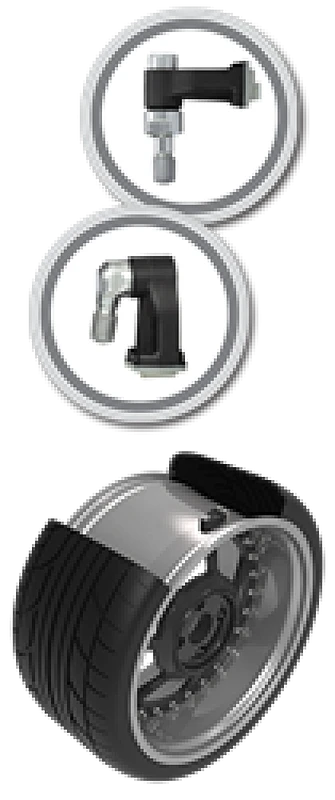 Schrader TPMS Sensor - Clamp-In Programmable 90 Degree EZ-Sensor ( valve stem not included )