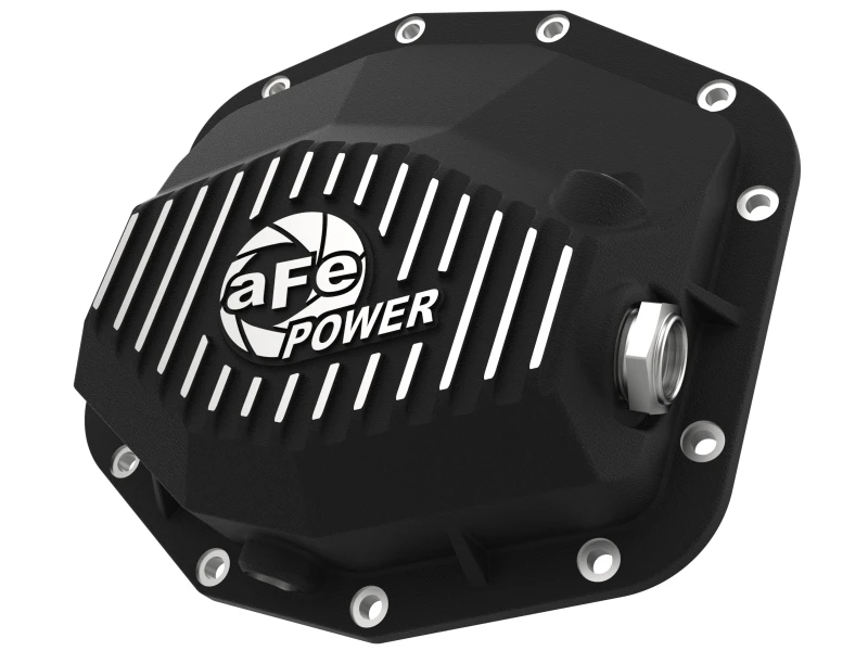 aFe POWER 21-22 Ram 1500 TRX Hemi V8 6.2L (sc) PRO-Serie Hinterachs-Abdeckung Schwarz mit bearbeiteten Kanten