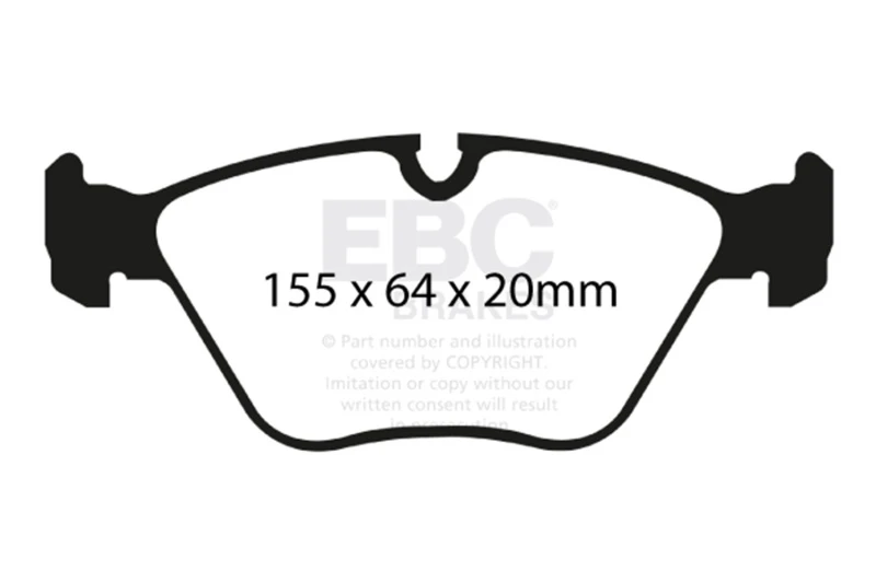 EBC 04-06 BMW X3 2.5 (E83) Redstuff Front Brake Pads