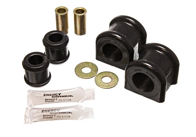 Energy Suspension 07-11 Jeep Wrangler JK Schwarz Vorne 31mm Querlenker und Endlink Buchsen-Set