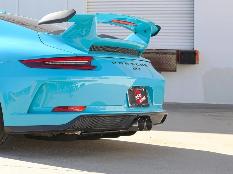 afe 14-16 Porsche 911 GT3 991.1 H6 3.8L MACH Force-Xp 304 SS Kat-Abgasanlage mit gebürsteten Spitzen