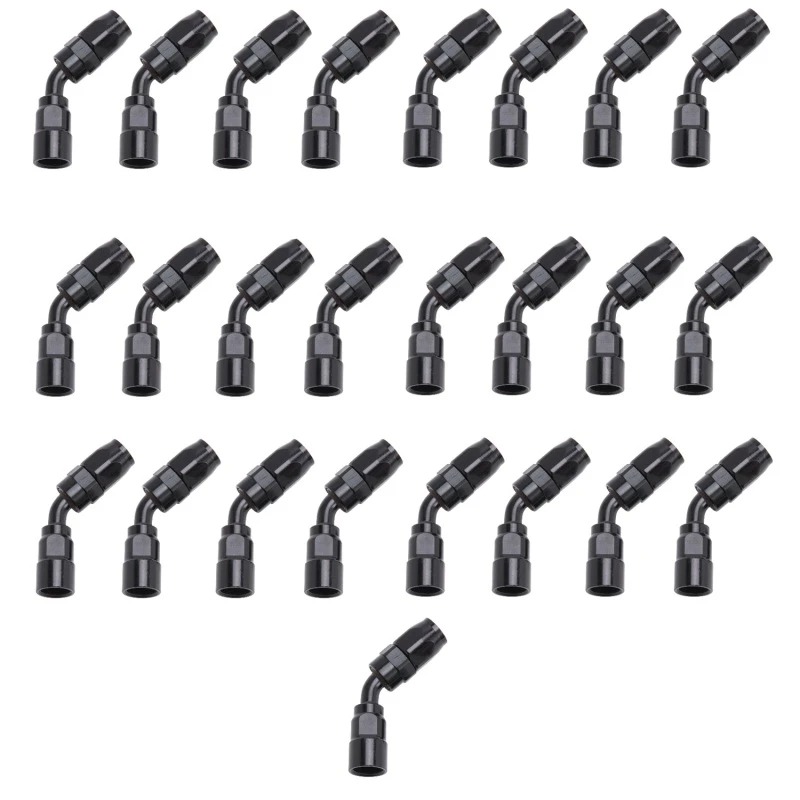 Russell Performance-Vollstrom-Schlauch-Endstück. 45 Grad -8 AN. ProClassic II-Finish (Pkg von 25)