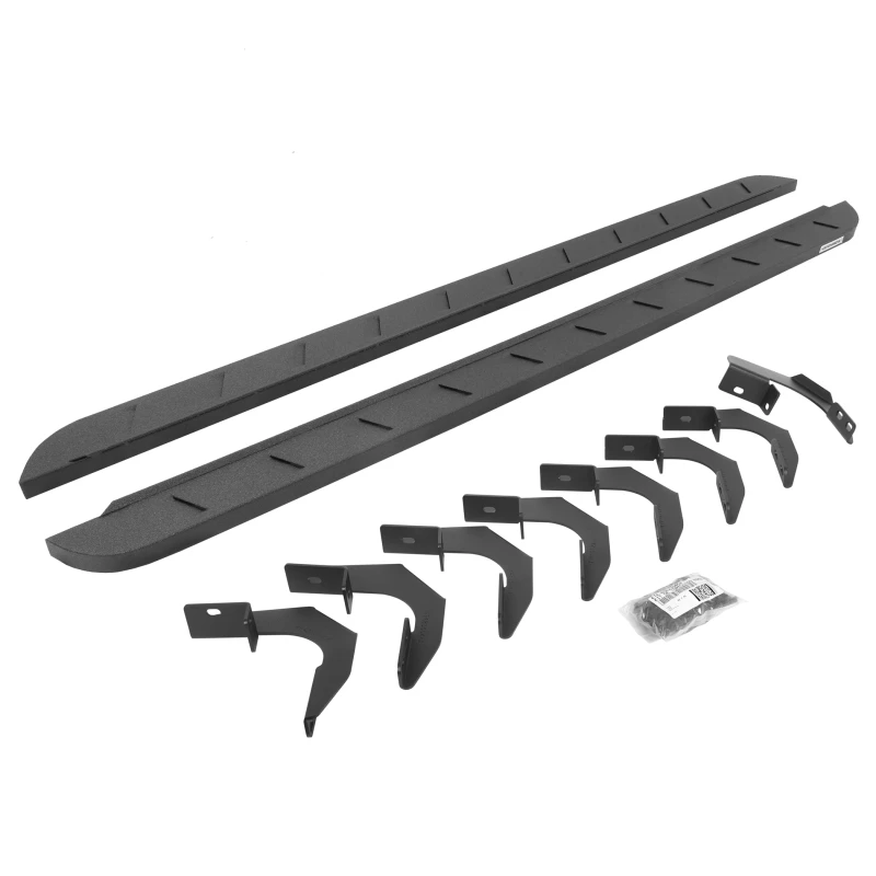 Go Rhino 15-22 GMC Canyon CC 4DR RB10 Slim Laufbretter Kit (inkl. Halterungen) - Bedliner-Beschichtung