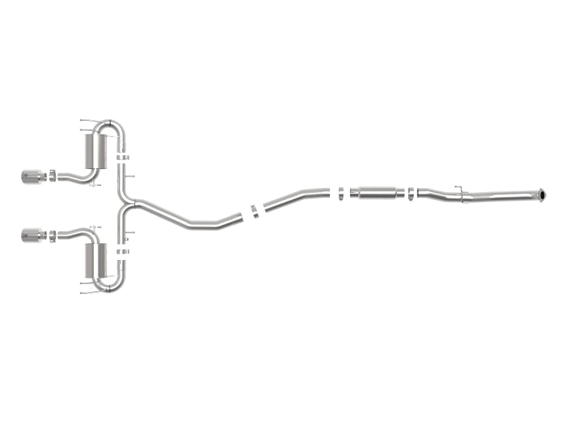 aFe Takeda 3-Zoll-304-Edelstahl-Kat-Back-Abgasanlage mit polierten Endrohren 17-21 Honda Civic Sport L4-1.5L (t)