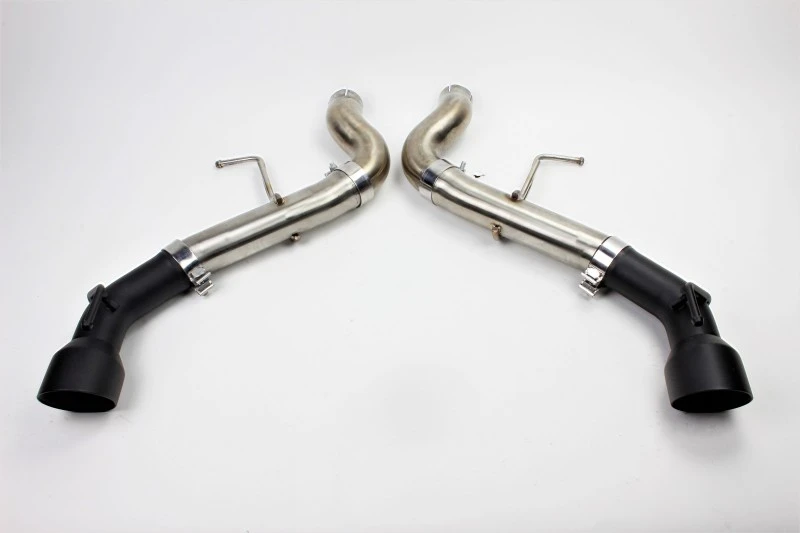 Mishimoto 2016+ Chevrolet Camaro SS Dual-Tip Renn-Auspuff mit schwarzen Endrohren