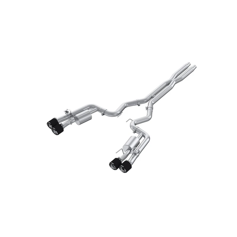 MBRP 2024 Ford Mustang Dark Horse 3in Dual Split Rear Exit Exhaust w/ Quad CF Tips - T304