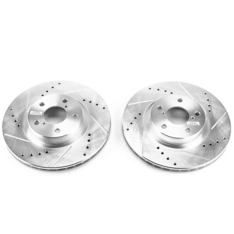 Power Stop Front Evolution Drilled & Slotted Rotors - Pair for 17-19 Subaru Impreza