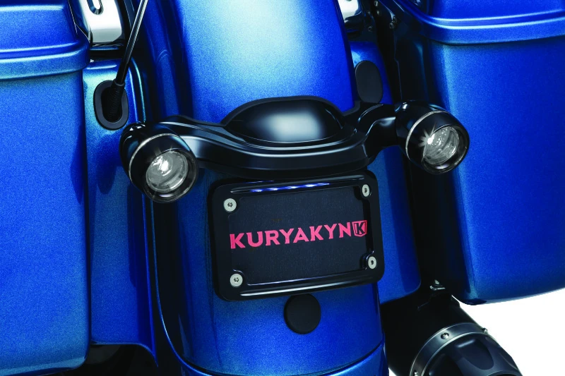 Kuryakyn Deep Dish Bezel for Bullet Turn Signals Smoke Lens Gloss Black