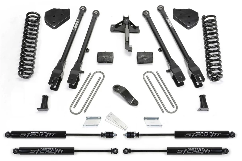 Fabtech 19-20 Ford F450/550 4WD Diesel 6 Zoll 4Link-System mit Coils und Stealth