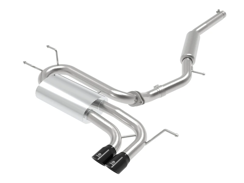 aFe Takeda 2-1/2 Zoll SS-304 Kat-Endschalldämpfer mit schwarzer Spitze 16-19 Mazda MX-5 Miata ND 2.0T