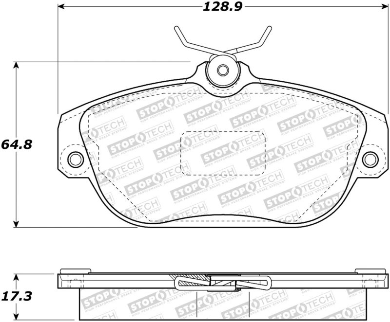StopTech Street Touring 92-97 Volvo 960 Front Brake Pads - Semi-Metallic