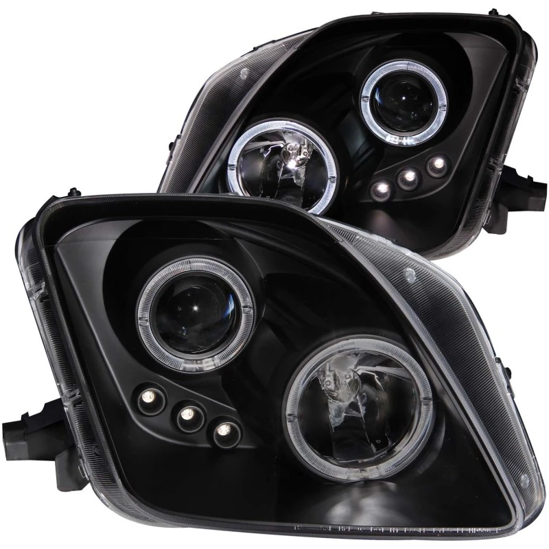 ANZO 1997-2001 Honda Prelude Projektor-Scheinwerfer mit Halo Schwarz mit LED