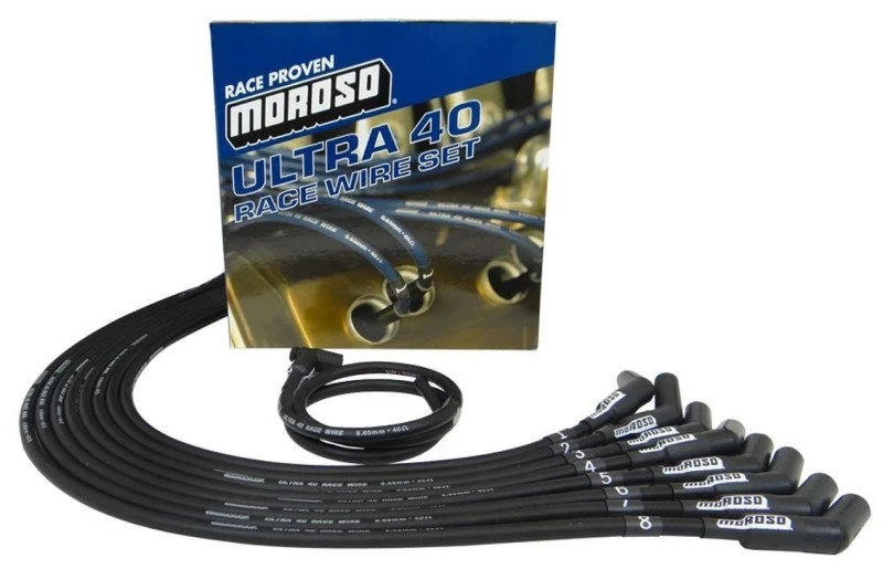 Moroso Chevrolet Big Block Zündkabelsatz - Ultra 40 - Unsleeved - HEI - 135 Grad - Schwarz