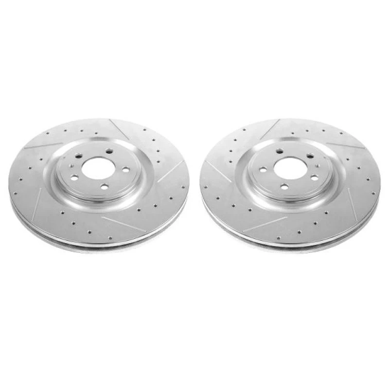 Power Stop 13-14 Ford Mustang Front Drilled & Slotted Rotor - Pair