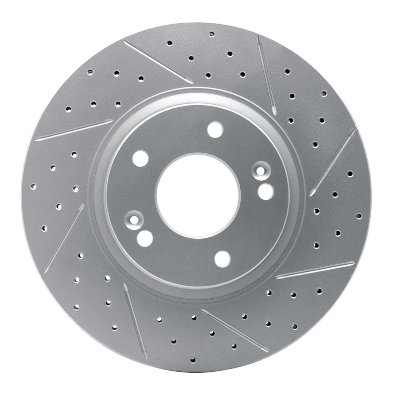 DFC 10-13 Hyundai Santa Fe Front Right Drilled & Slotted Geoperformance Rotor