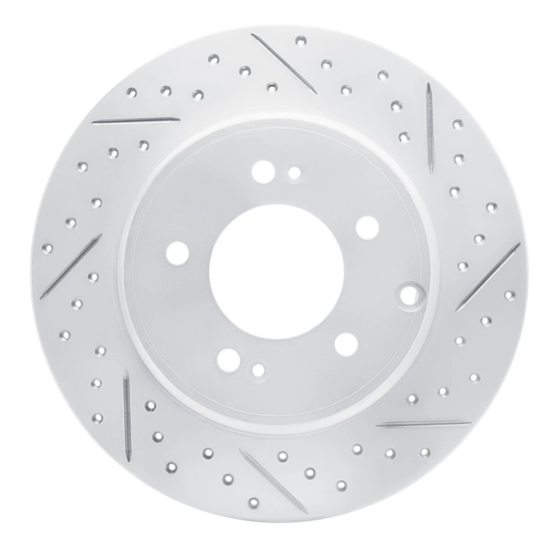 DFC 17-19 Kia Cadenza Rear Right Drilled & Slotted Geoperformance Rotor