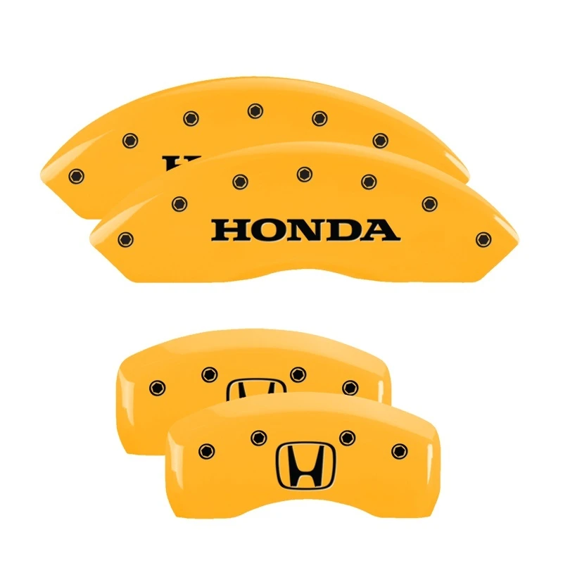 MGP 4 Bremse Caliper Abdeckungen Graviert Vorne Honda Hinten H Logo Gelb Finish Schwarz Char 2010 Honda Crosstour
