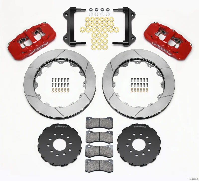 Wilwood AERO6 Front Hat Kit 15.00 Red 97-04 Corvette C5/Z06 05-13 C6