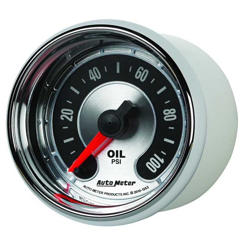 Autometer American Muscle 52mm Full Sweep Electric 0-100 PSI Oil Pressure Gauge